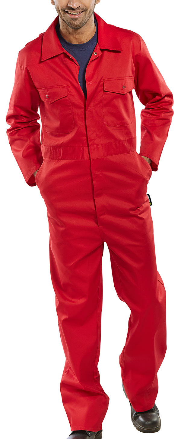 Beeswift Boilersuit Pcbs - Red - Customisable Boilersuits