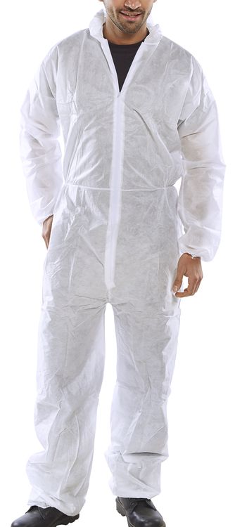 Beeswift Polprop Disposable Coverall Pdbsh - White - Customisable Coveralls