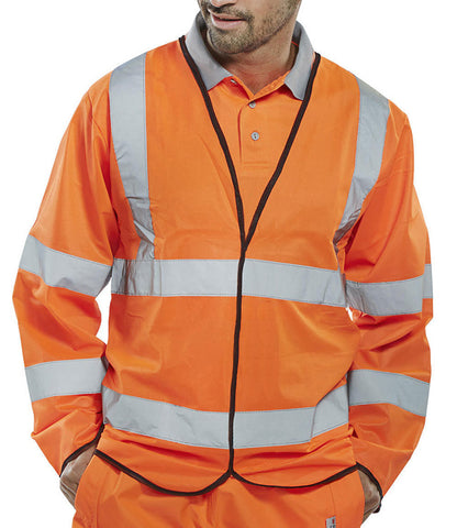 Beeswift Fire Retardant Hi Vis Jerkin Cfrpkj - Orange - Customisable Jerkins