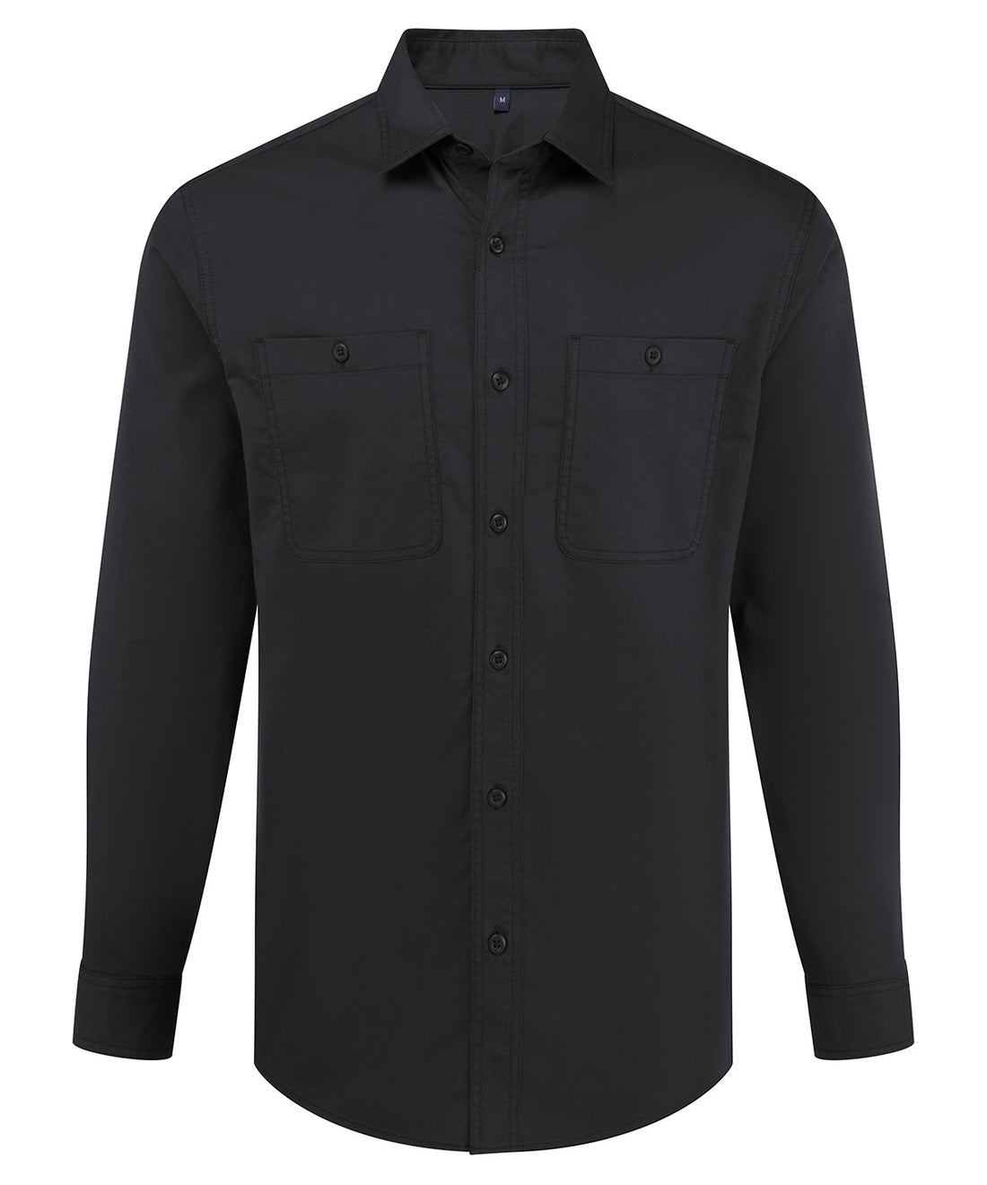 ‘Utility 2.0’ service shirt - PR021 - Stay Black - Customisable Shirts