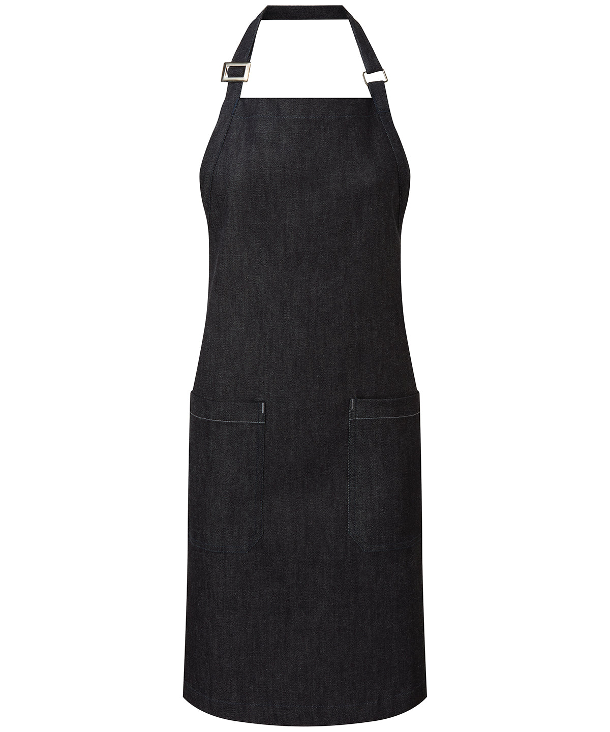 Cotton denim bib apron, organic and Fairtrade certified - PR113 - Indigo Denim One size - Customisable Aprons