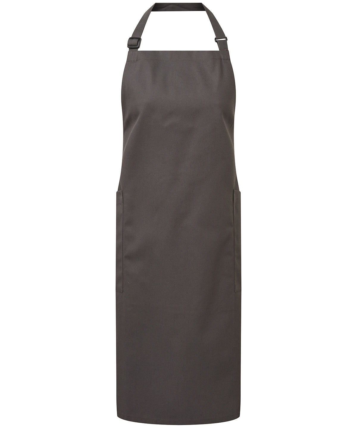 Recycled Polyester &amp; Organic Cotton Apron - PR120 - Dark Grey One size - Customisable Aprons