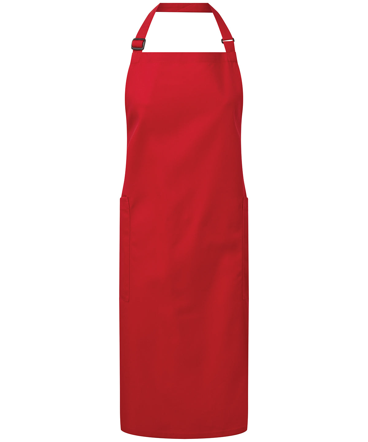 Recycled Polyester &amp; Organic Cotton Apron - PR120 - Red One size - Customisable Aprons
