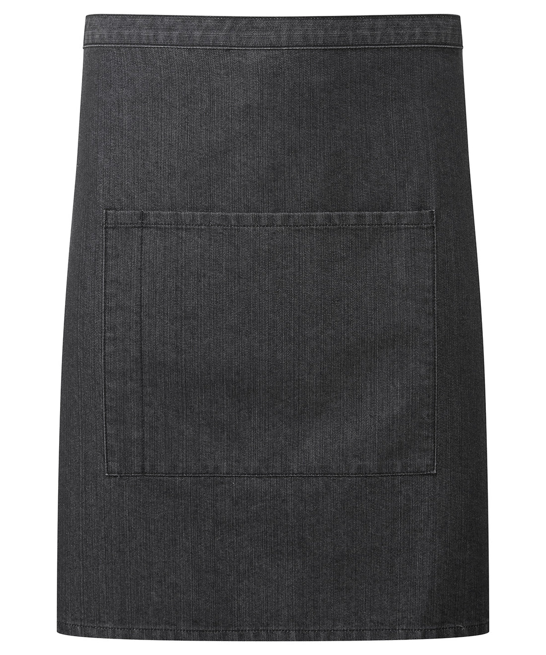 ‘Colours collection’ mid-length pocket apron - PR141 - Black Denim One size - Customisable Aprons