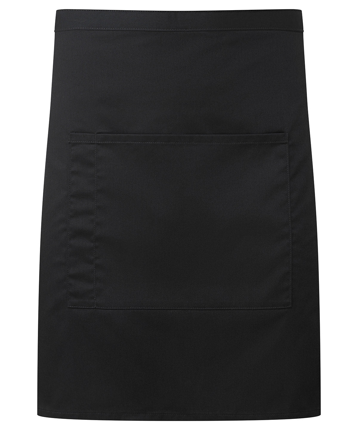 ‘Colours collection’ mid-length pocket apron - PR141 - Black One size - Customisable Aprons