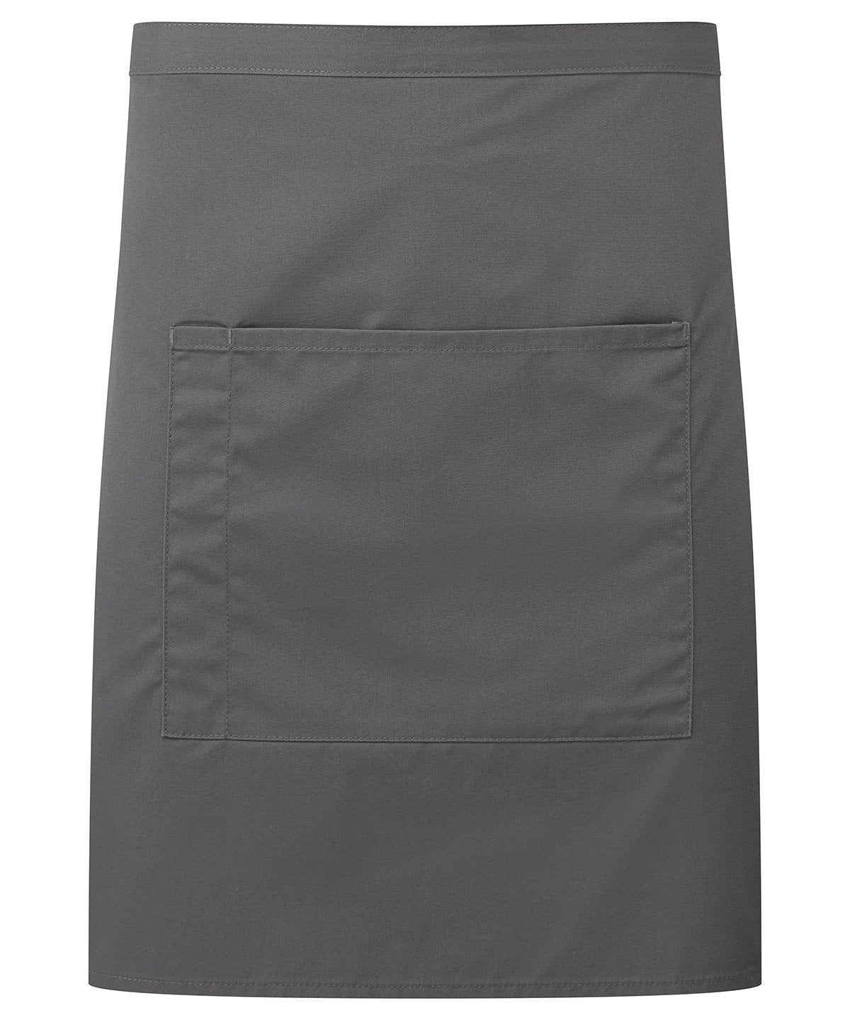 ‘Colours collection’ mid-length pocket apron - PR141 - Dark Grey One size - Customisable Aprons