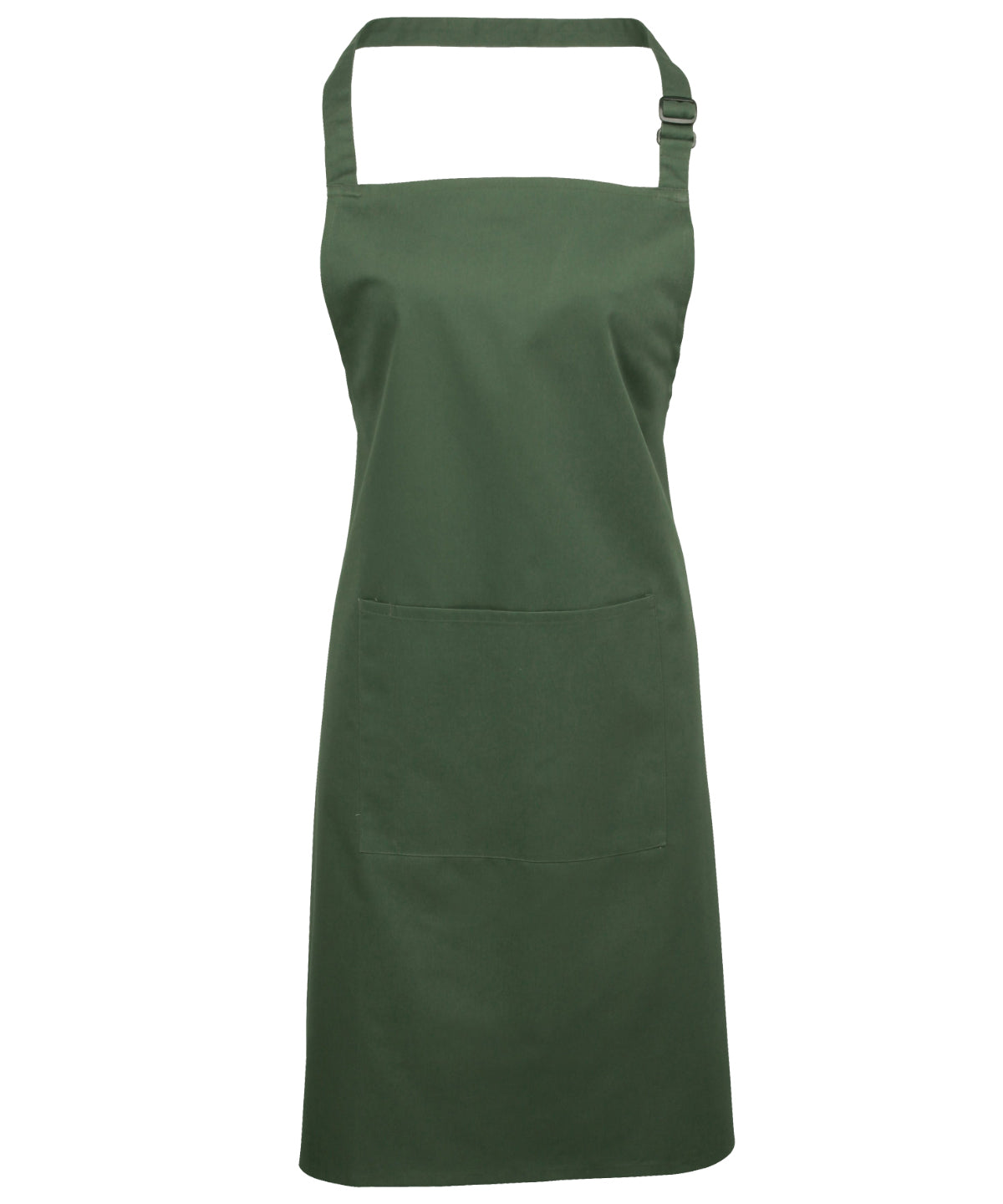12 x Popular Bib Aprons with Pocket + Free Logo - Moss One size - Customisable Bundle