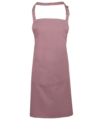 12 x Popular Bib Aprons with Pocket + Free Logo - Rose One size - Customisable Bundle