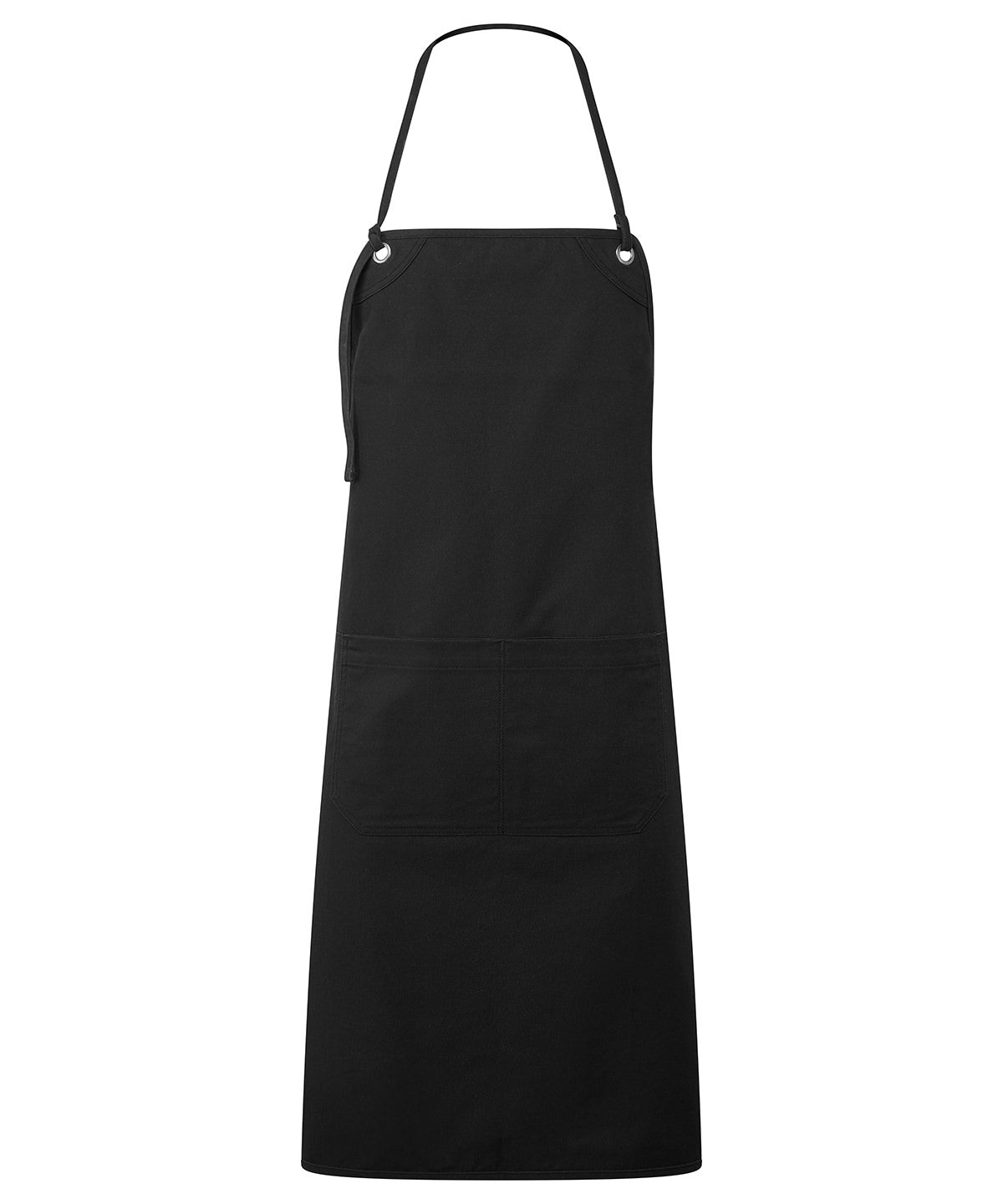 ‘Artisan’s choice’ double-pocket canvas apron - PR181 - Black One size - Customisable Aprons