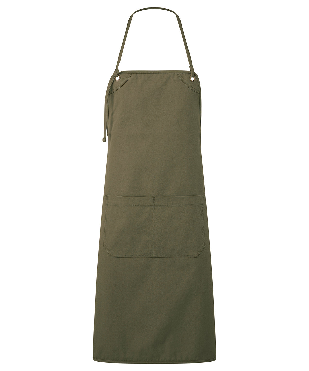 ‘Artisan’s choice’ double-pocket canvas apron - PR181 - Olive One size - Customisable Aprons