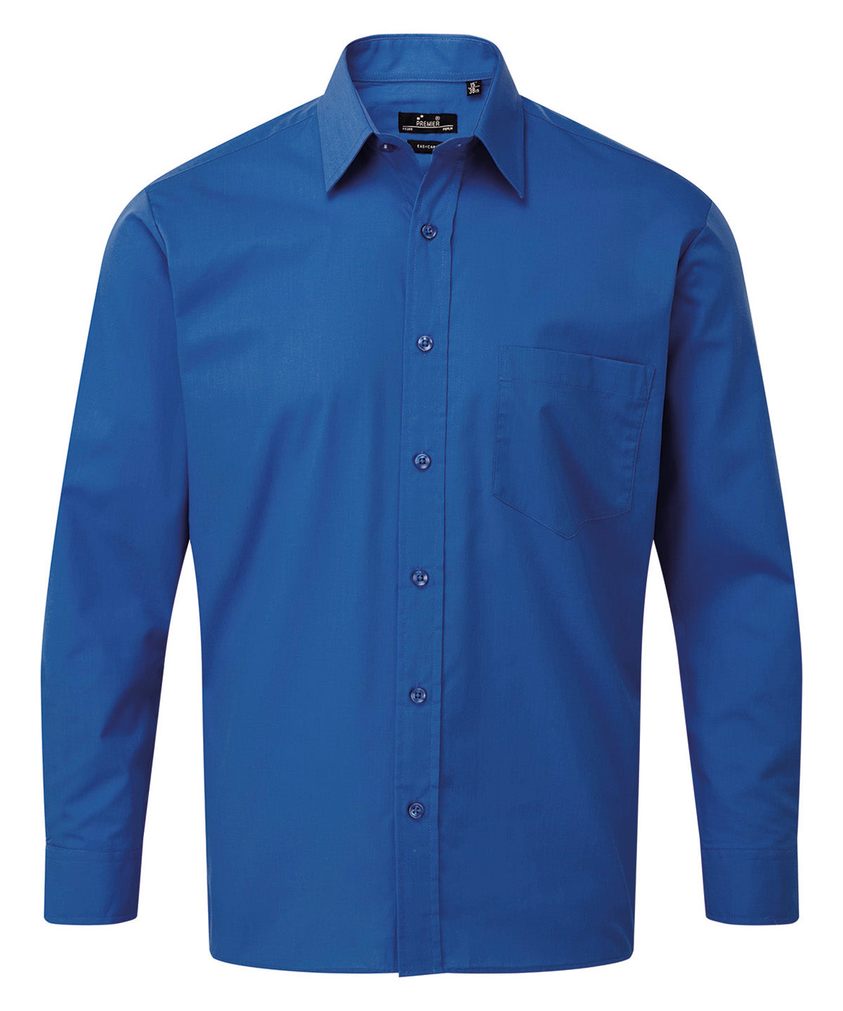 Long sleeve poplin shirt - PR200 - Royal* - Customisable Shirts