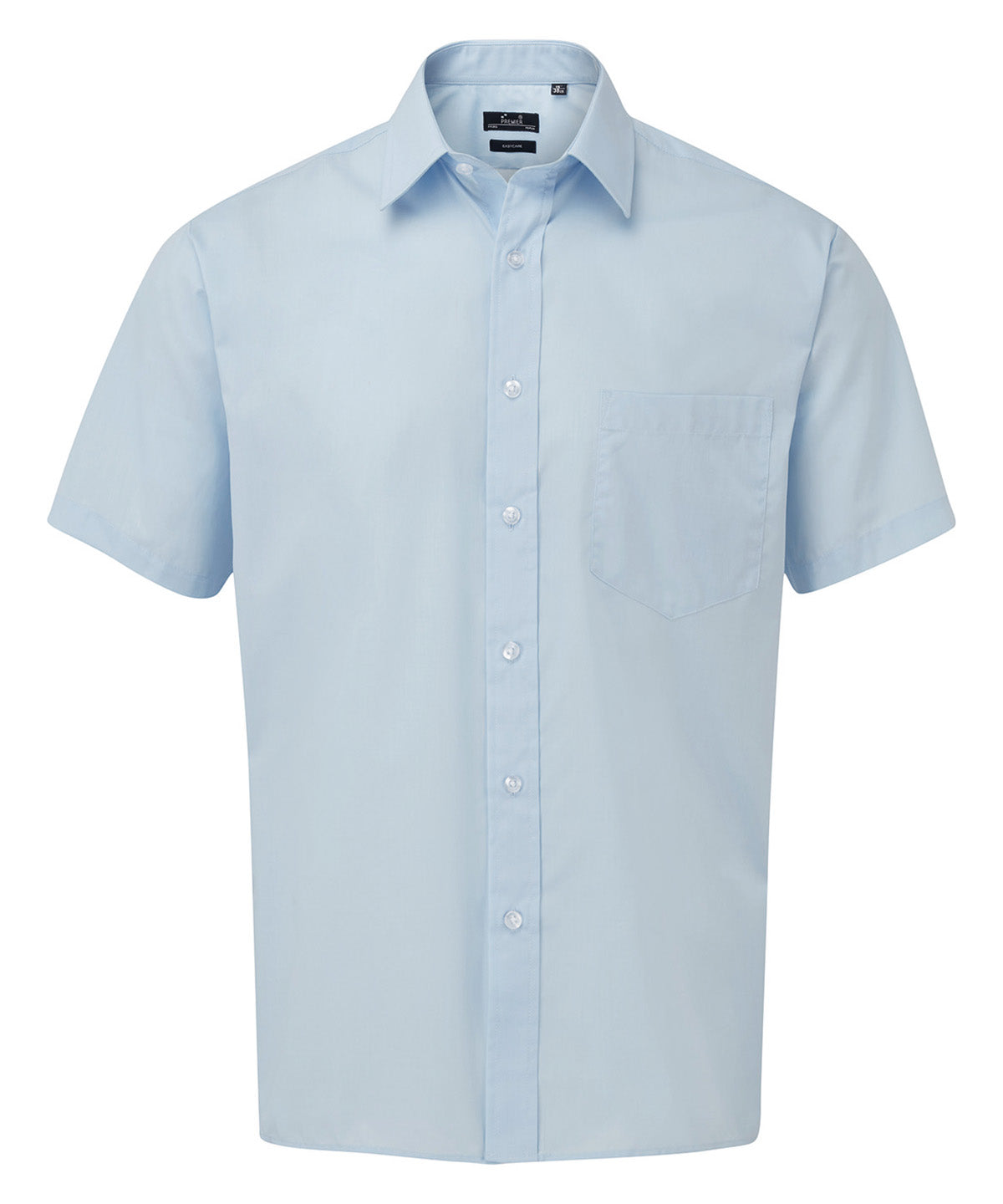 Short sleeve poplin shirt - PR202 - Light Blue* - Customisable Shirts