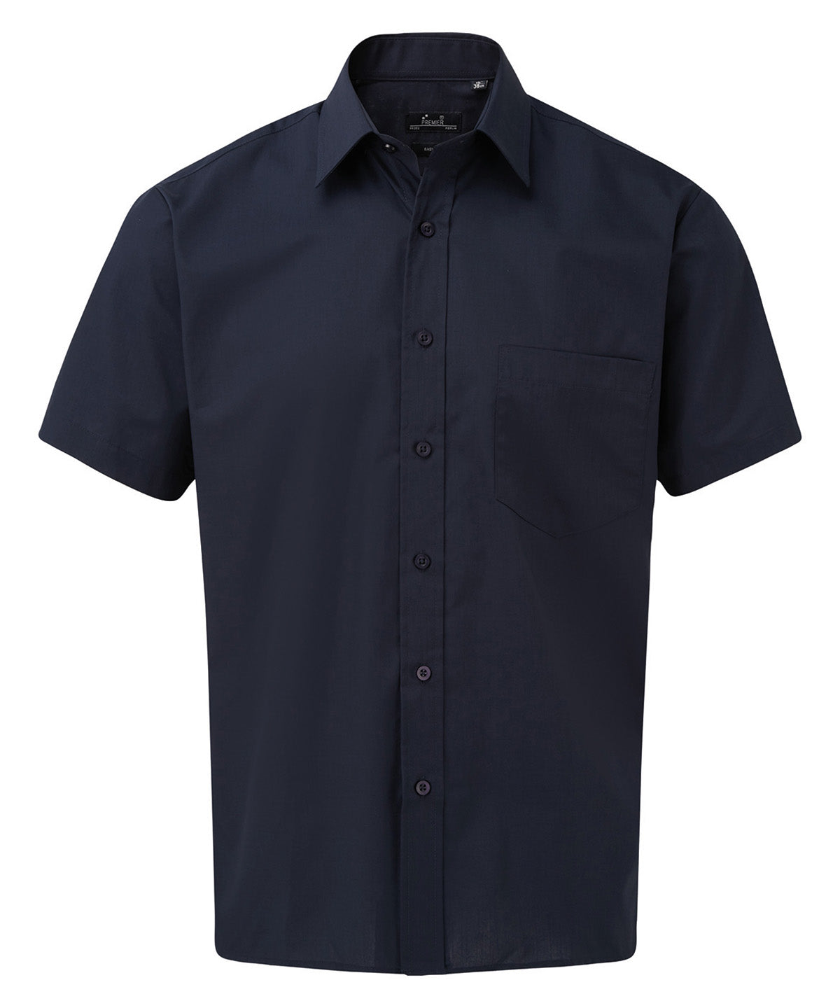 Short sleeve poplin shirt - PR202 - Navy* - Customisable Shirts