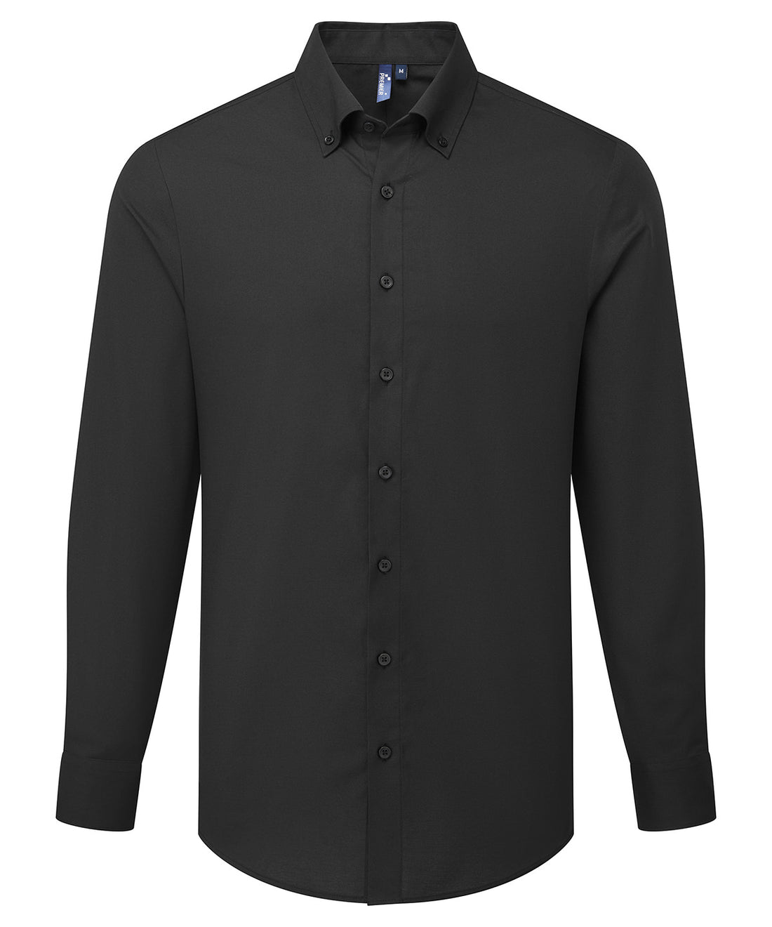 ‘Supreme’ Oxford long sleeve shirt - PR284 - Black - Customisable Shirts