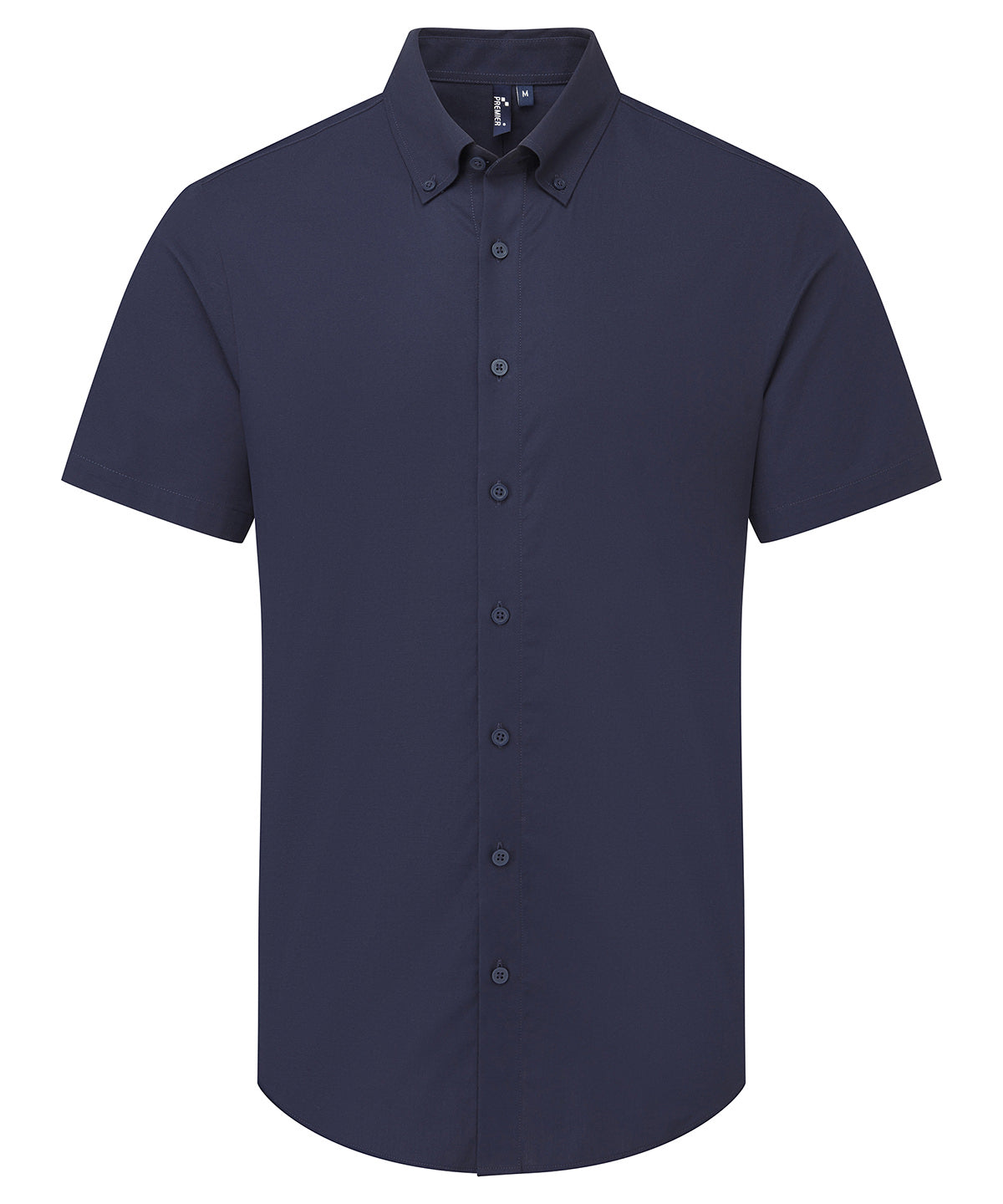 ‘Supreme’ Oxford short sleeve shirt - PR286 - Navy - Customisable Shirts