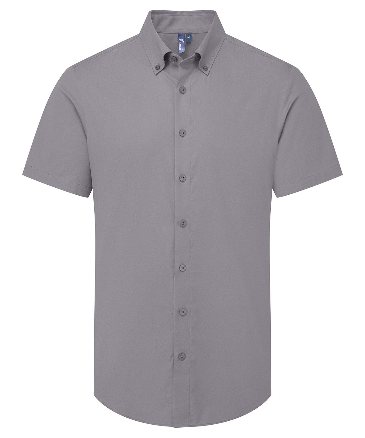 ‘Supreme’ Oxford short sleeve shirt - PR286 - Steel Grey - Customisable Shirts