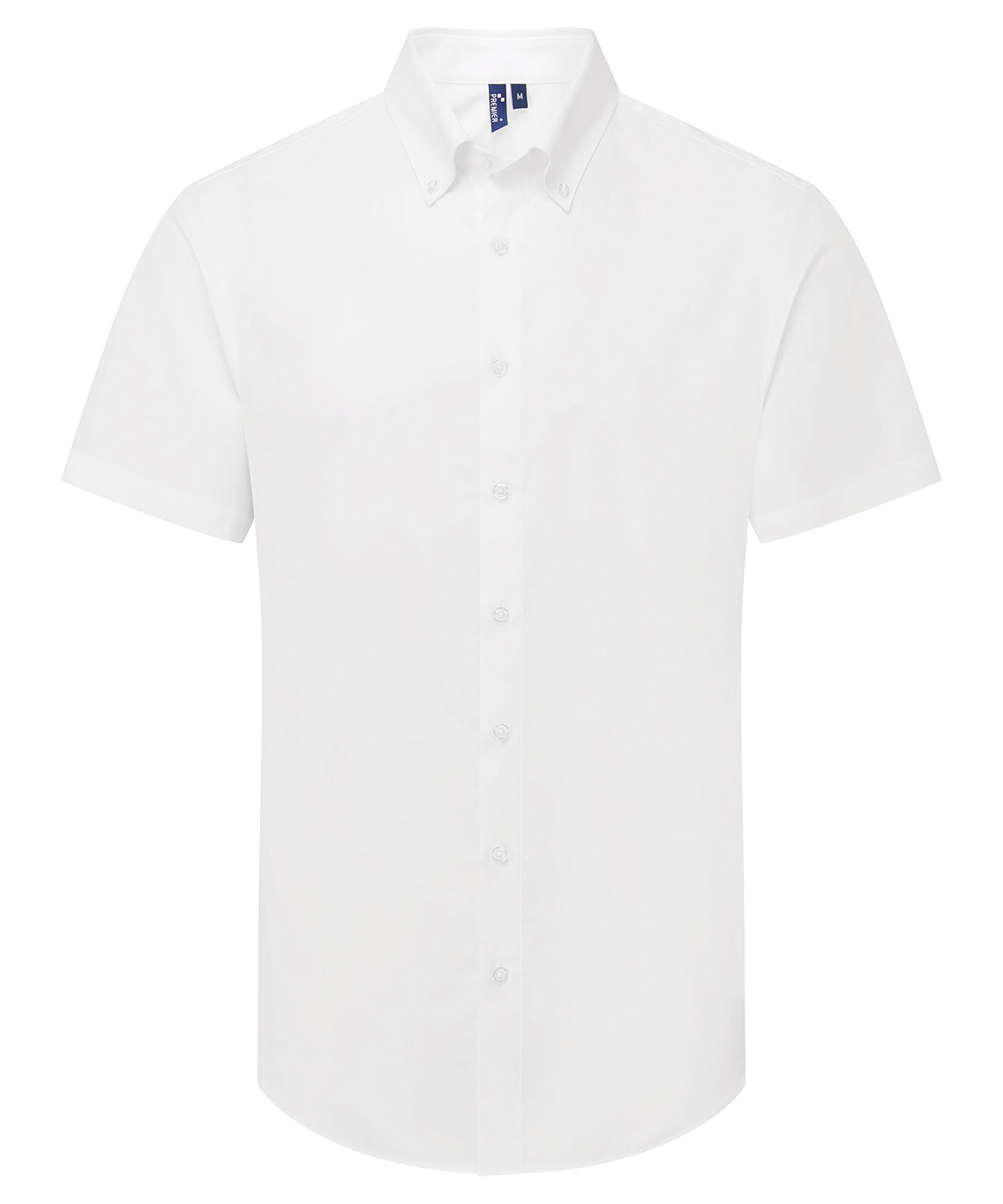 ‘Supreme’ Oxford short sleeve shirt - PR286 - White - Customisable Shirts