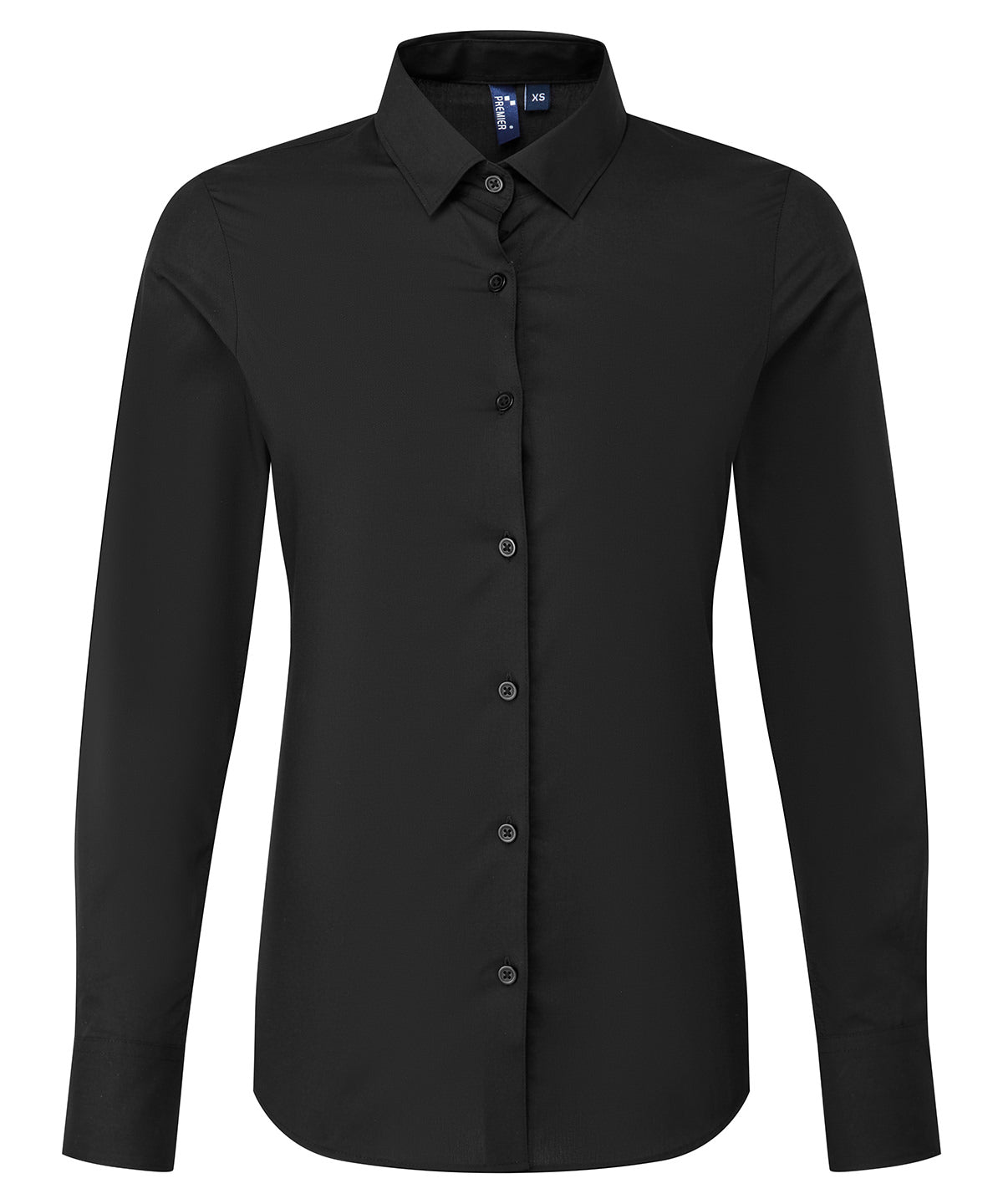 Women’s long sleeve ‘Recyclight’ poplin shirt - PR303 - Black - Customisable Shirts
