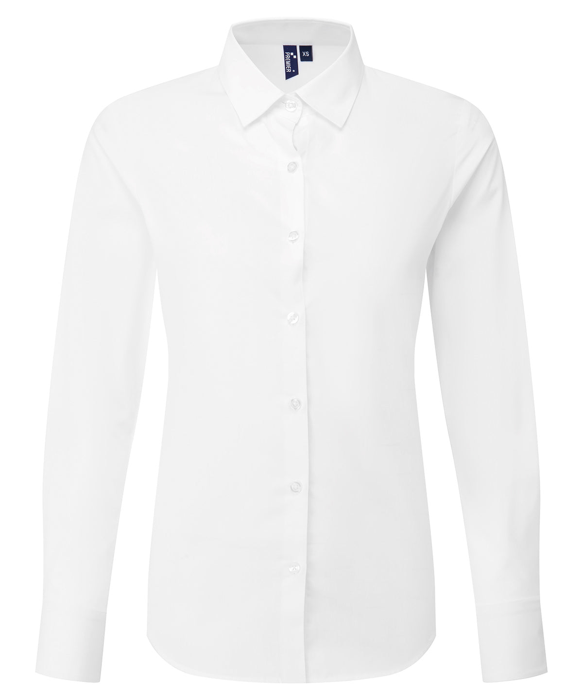 Women’s long sleeve ‘Recyclight’ poplin shirt - PR303 - White - Customisable Shirts