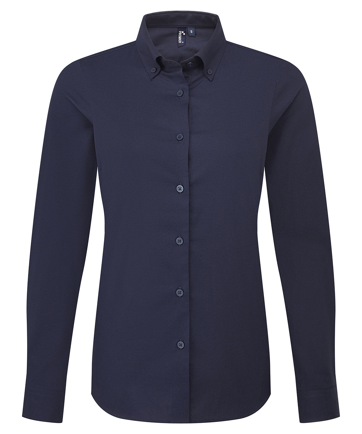 Women’s ‘Supreme’ Oxford long sleeve shirt - PR384 - Navy - Customisable Shirts