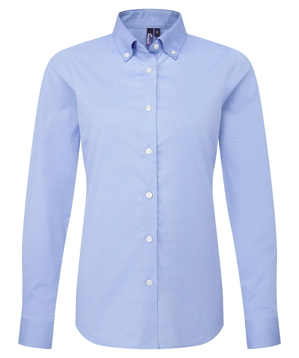 Women’s ‘Supreme’ Oxford long sleeve shirt - PR384 - Oxford Blue - Customisable Shirts