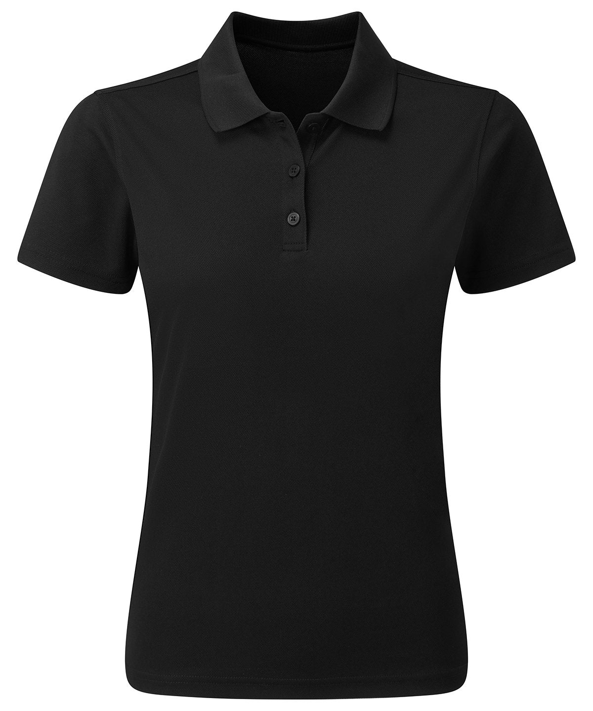Women’s Spun Dyed Recycled Polo Shirt - PR633 - Black - Customisable Polos