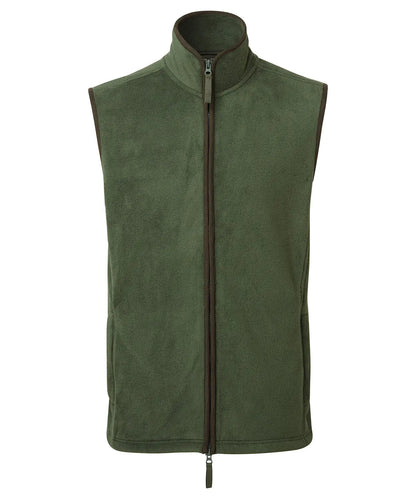 Artisan fleece gilet - PR803 - Moss Green Brown - Customisable Gilets &amp; Body Warmers