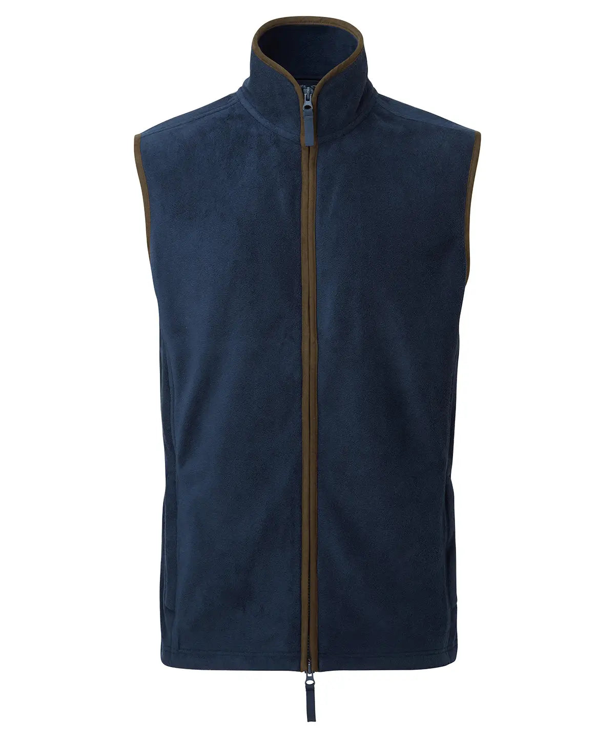 Artisan fleece gilet - PR803 - Navy Brown - Customisable Gilets &amp; Body Warmers