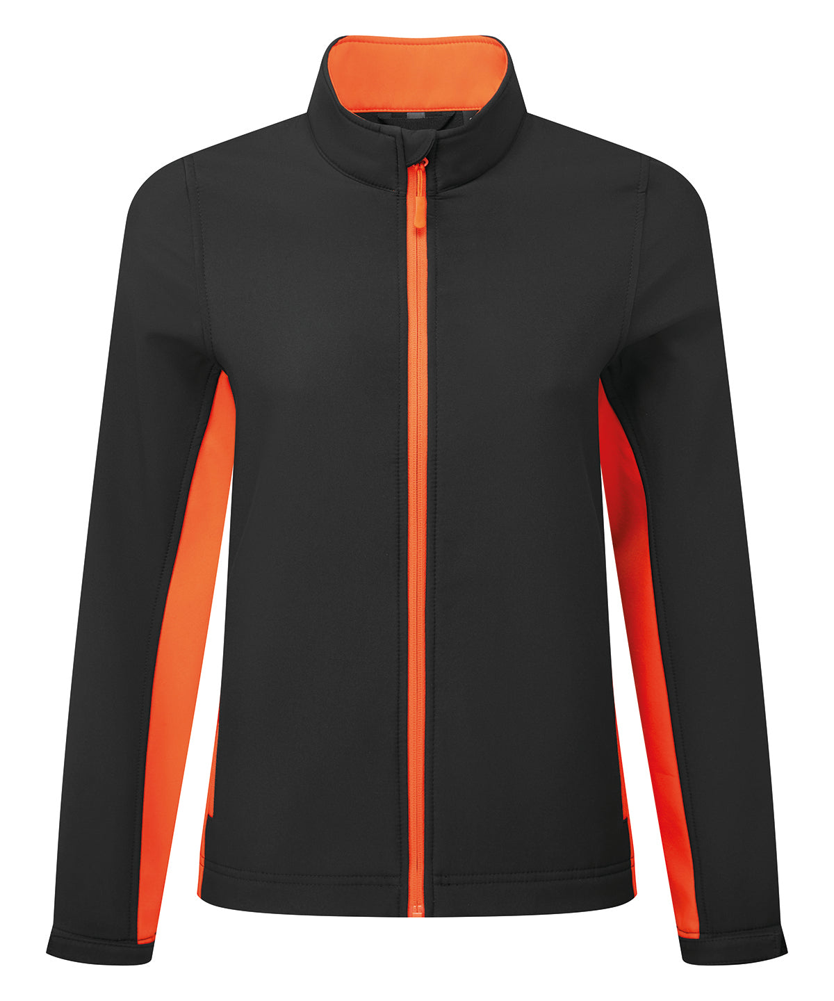 Women’s Windchecker® printable and recycled softshell jacket - PR812 - Black Orange - Customisable Softshells