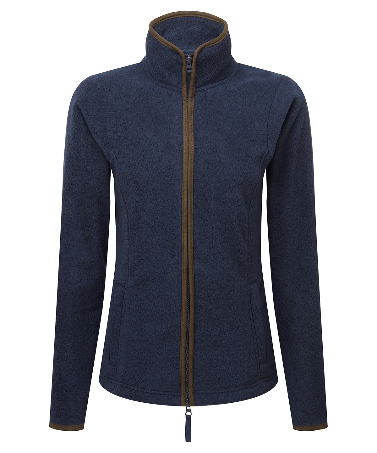 Women’s artisan fleece jacket - PR824 - Navy Brown - Customisable Fleece