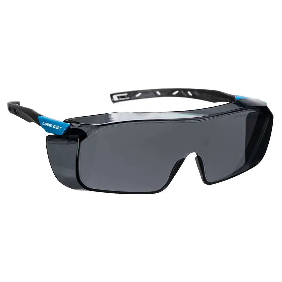 Top Otg Safety Glasses Ps31 - Smoke - Customisable Safety Spectacles