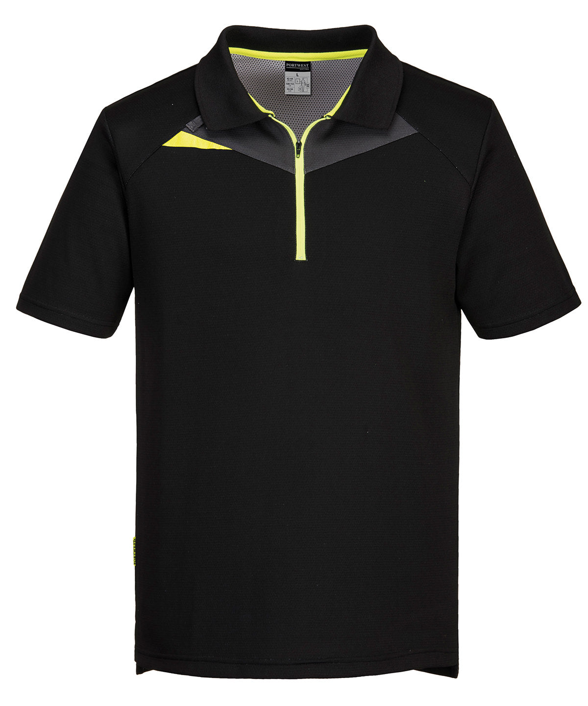Dx4 Polo Shirt S/S - DX410 - Black Yellow - Customisable Polo Shirts
