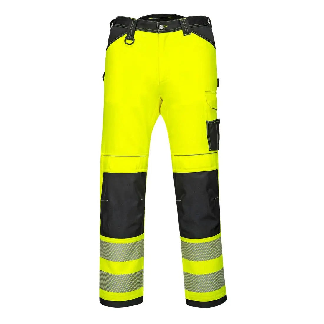 Pw3 Hi Vis Work Trousers Pw340 - Yellow Black - Customisable Work Trousers