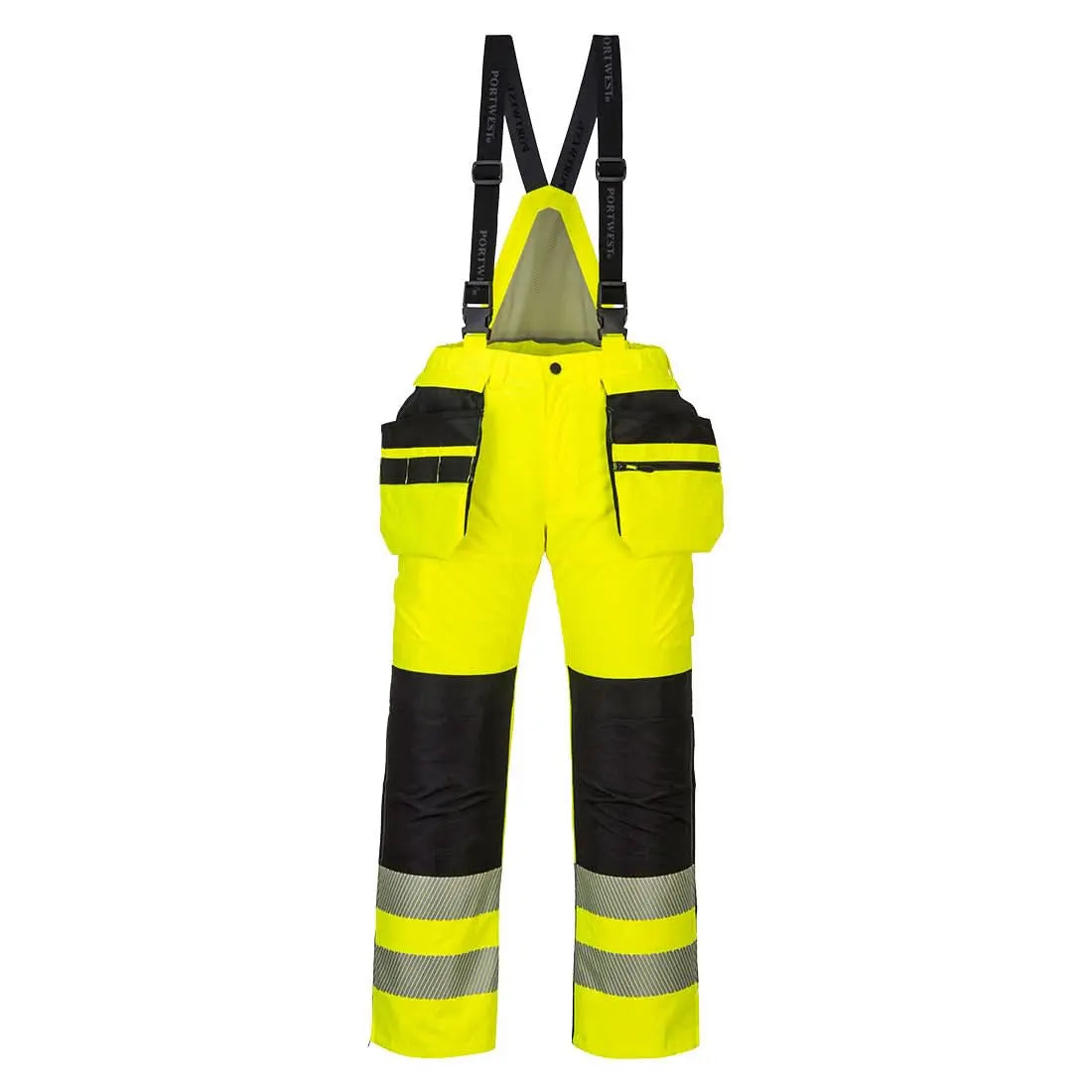 Pw3 Hi Vis Winter Trousers Pw351 - Yellow Black - Customisable Insulated Trousers