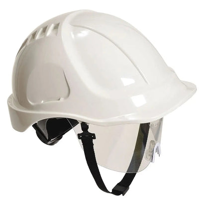 Endurance Plus Visor Helmet Pw54 - White - Customisable Safety Helmet