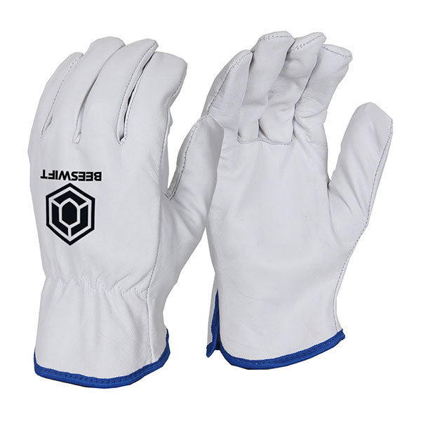 Beeswift Quality Lined Drivers Gloves Qldg - Grey - Customisable Leather