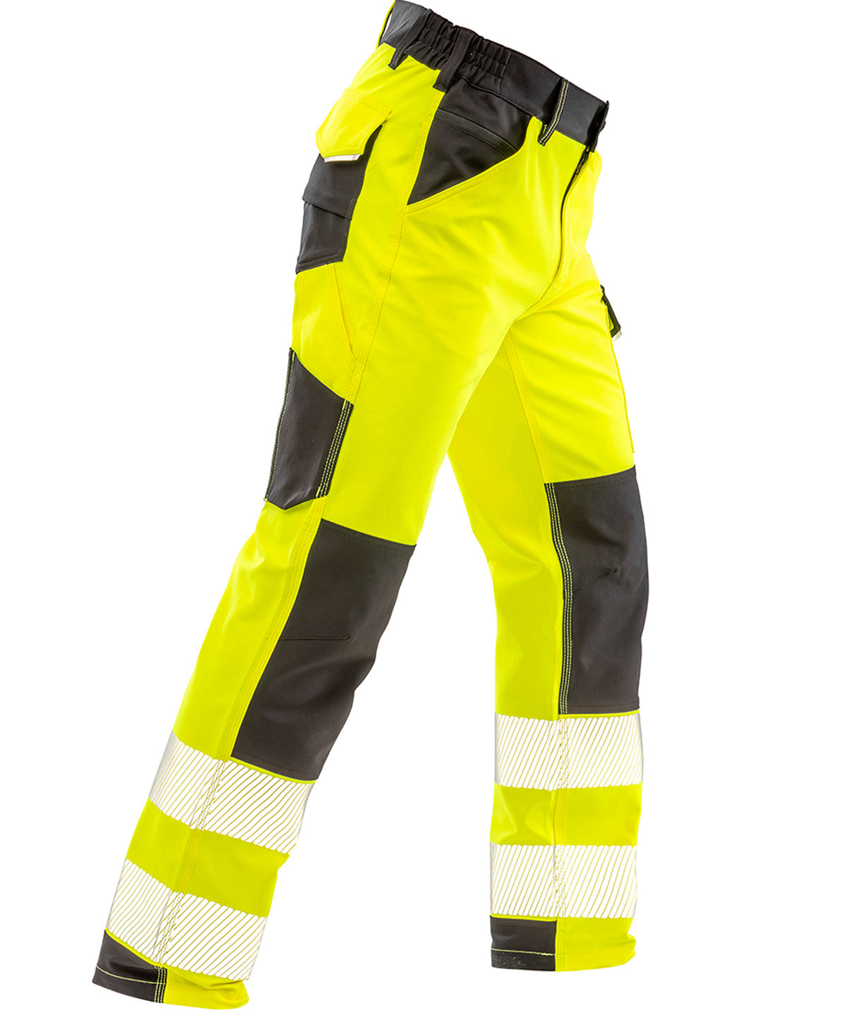 Safe-Guard recycled dynamic stretch safety trousers - R517X - Fluorescent Yellow - Customisable Trousers