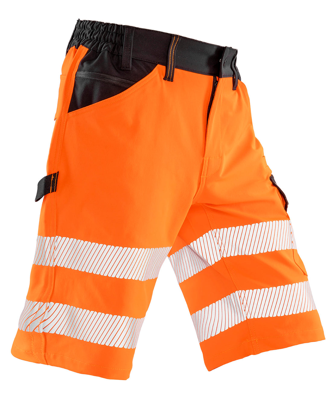 Safe-Guard recycled dynamic stretch safety shorts - R519X - Fluorescent Orange - Customisable Shorts