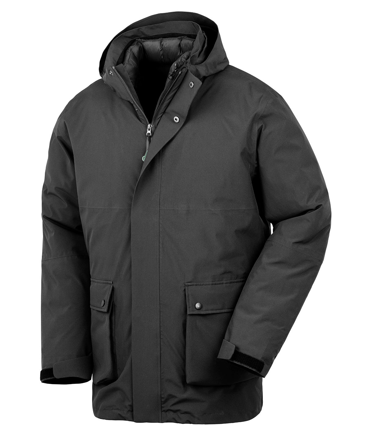 Recycled 3-in-1 padded ripstop jacket - R920X - Black* - Customisable Jackets