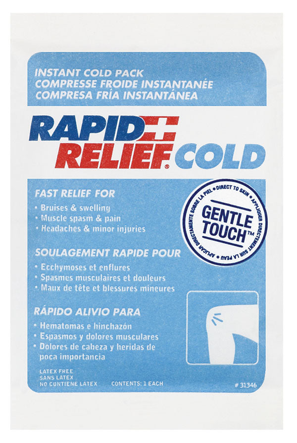 Rapid Relief Rapid Relief Instant Cold Pack Small X Ra35346 - White 6" - Customisable Therapy