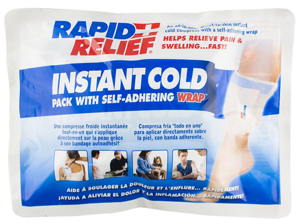 Rapid Relief Rapid Relief Instant Cold Pack With Self Adhering Wrap X Ra35759 - White 9" - Customisable Therapy