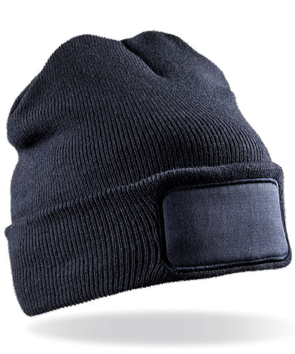 Result Genuine Recycled Recycled double knit printers beanie RC927 - Navy One size - Customisable Beanies