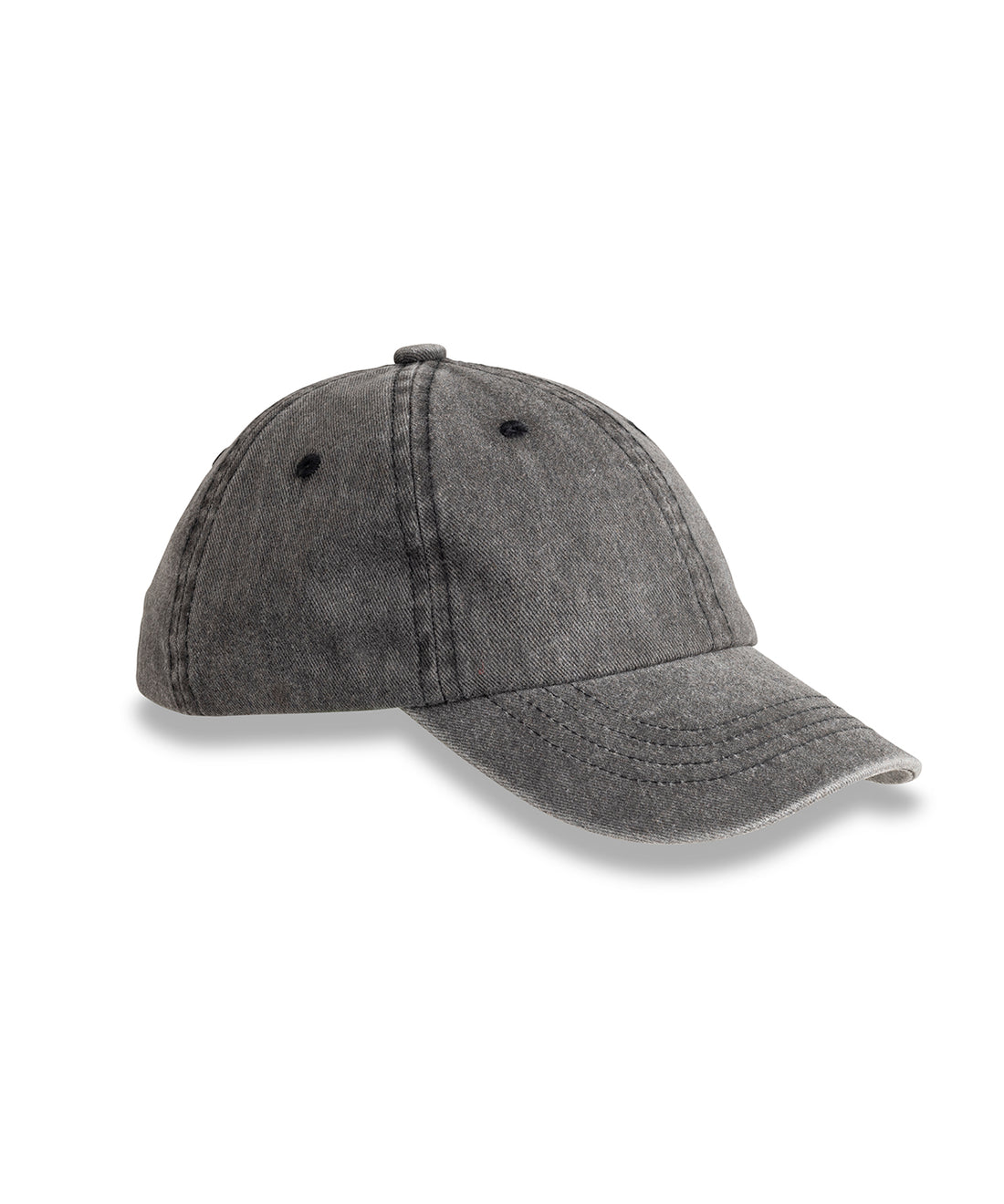 Junior pure cotton vintage cap - RC92J - Vintage Black One size - Customisable Caps