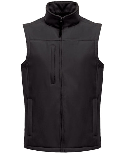 Regatta Professional Flux softshell bodywarmer RG154 - All Black - Customisable Bodywarmers
