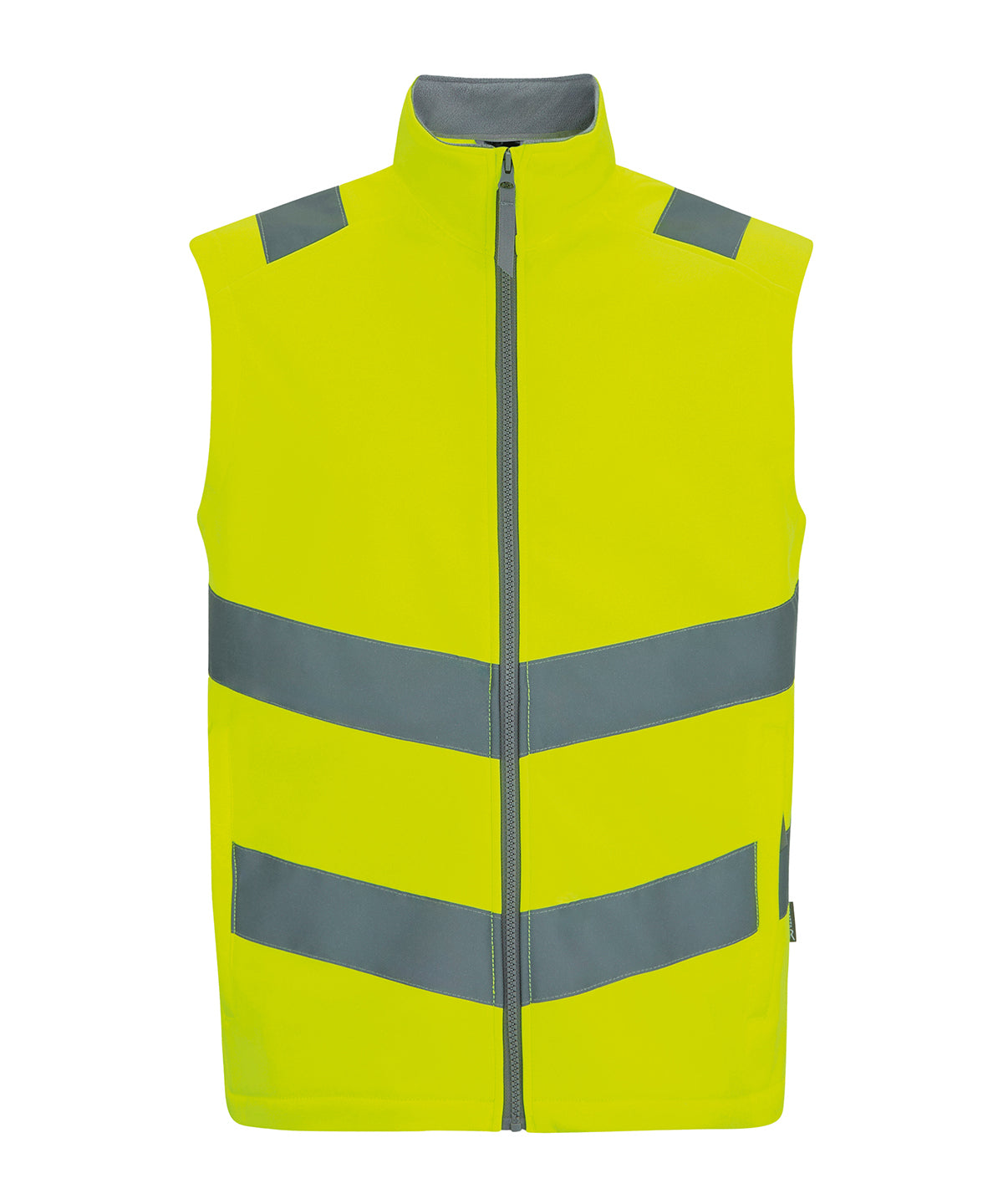 Hi-vis Pro contract Ablaze softshell bodywarmer - RG485 - Yellow - Customisable Gilets &amp; Body Warmers