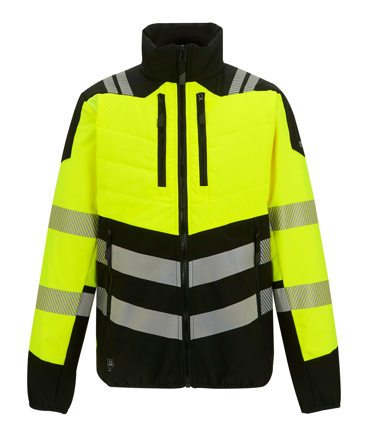 Hi-vis X-pro hybrid jacket (Class 2) - RG491 - Black Yellow - Customisable Jackets