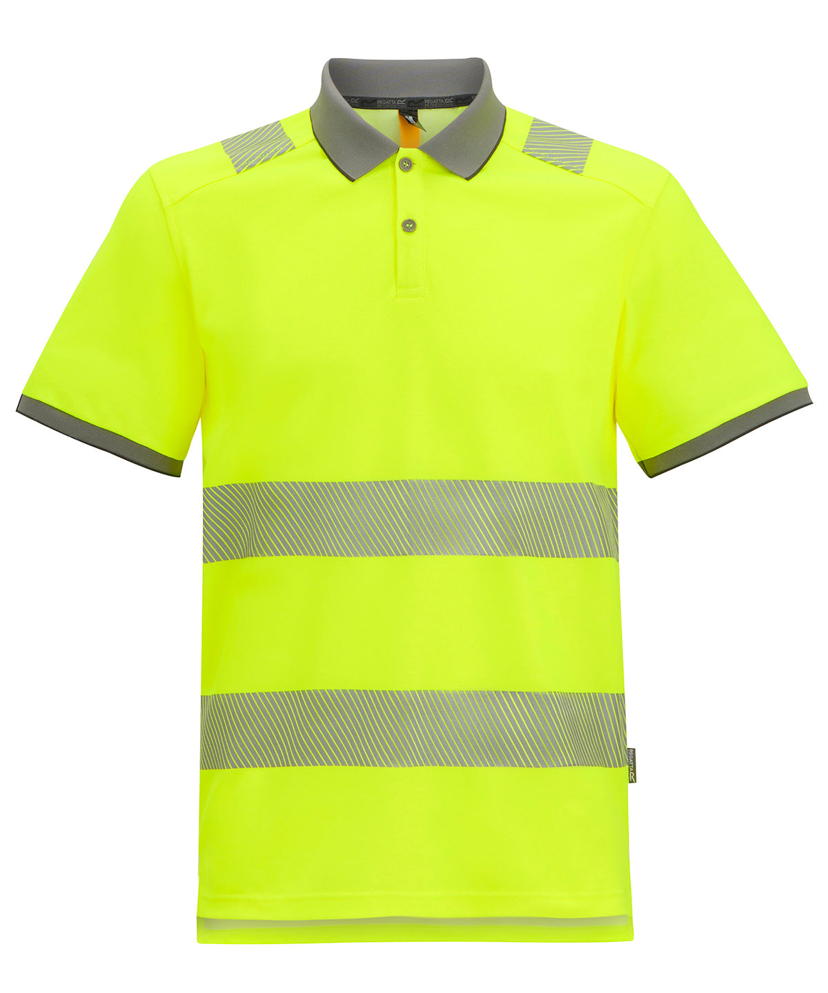 Hi-vis pro comfort polycotton polo - RG492 - Black Yellow - Customisable Polos