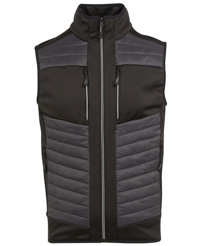 Regatta Professional E Volve unisex thermal hybrid bodywarmer RG542 - Ash Black - Customisable Bodywarmers