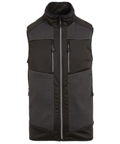 Regatta Professional E Volve unisex knit effect stretch bodywarmer RG544 - Ash Black - Customisable Bodywarmers