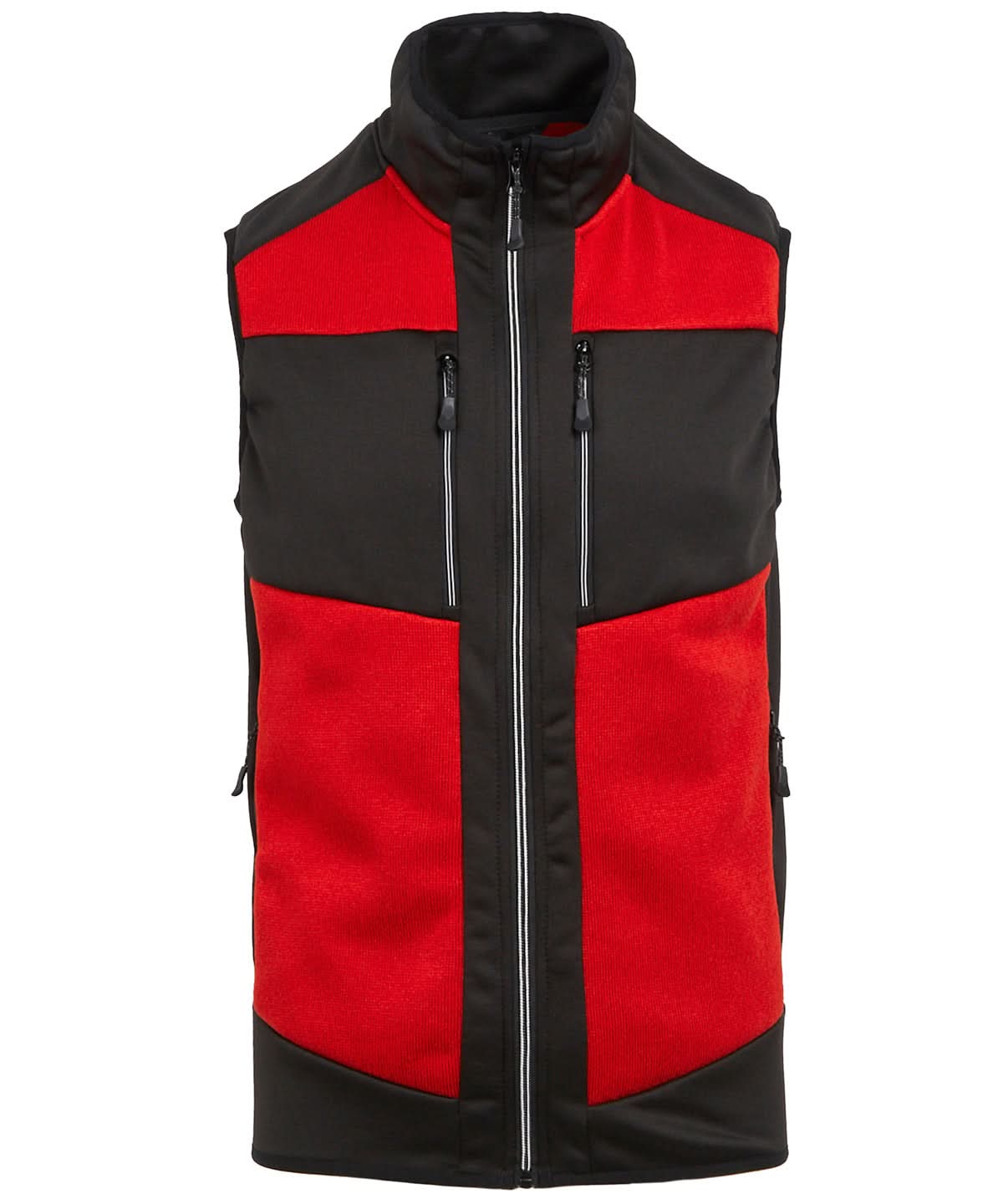 Regatta Professional E Volve unisex knit effect stretch bodywarmer RG544 - Classic Red Black - Customisable Bodywarmers